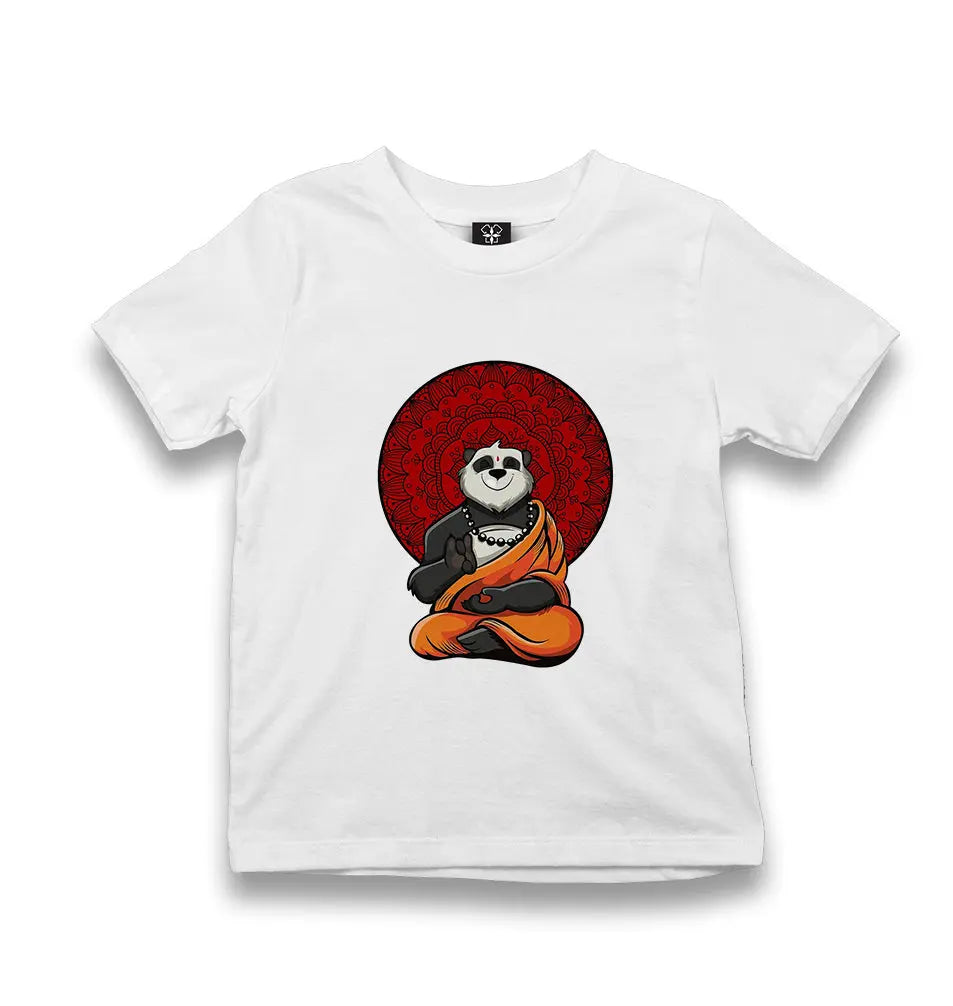 Panda Yoga Kid's White Tshirt - Premium  from W.E.N.S. WIND - Just 5990! Shop now at W.E.N.S. WIND