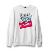 Summer Dive - Tiger Unisex White Sweatshirt - Premium  from W.E.N.S. WIND - Just 10990! Shop now at W.E.N.S. WIND