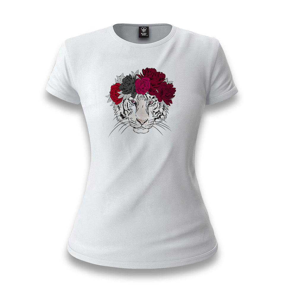 Purple Pink Tiger White Women T-shirt - Premium  from W.E.N.S. WIND - Just 6490! Shop now at W.E.N.S. WIND