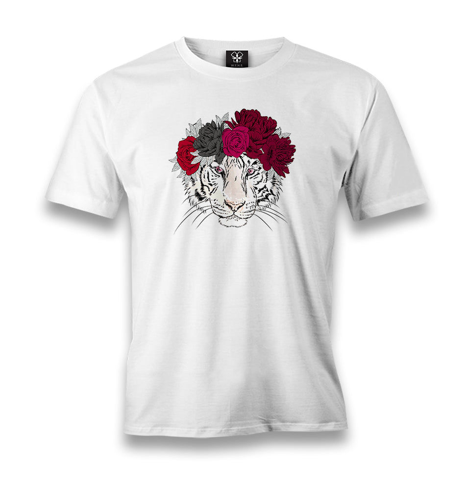 Purple Pink Tiger Men's White Tshirt - Premium  from W.E.N.S. WIND - Just 6490! Shop now at W.E.N.S. WIND