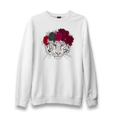 Purple Pink Tiger Unisex White Sweatshirt - Premium  from W.E.N.S. WIND - Just 10990! Shop now at W.E.N.S. WIND