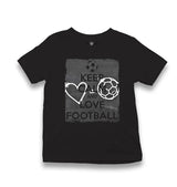 Keep Calm And Love Football Kid's Black T-shirt - Premium  from W.E.N.S. WIND - Just 5990! Shop now at W.E.N.S. WIND