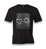 Keep Calm And Love Football Men's Black Tshirt - Premium  from W.E.N.S. WIND - Just 6490! Shop now at W.E.N.S. WIND