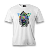 Sitting Cat Indian Men's White Tshirt - Premium  from W.E.N.S. WIND - Just 6490! Shop now at W.E.N.S. WIND