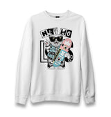 Rock Star - Cat Unisex White Sweatshirt - Premium  from W.E.N.S. WIND - Just 10990! Shop now at W.E.N.S. WIND