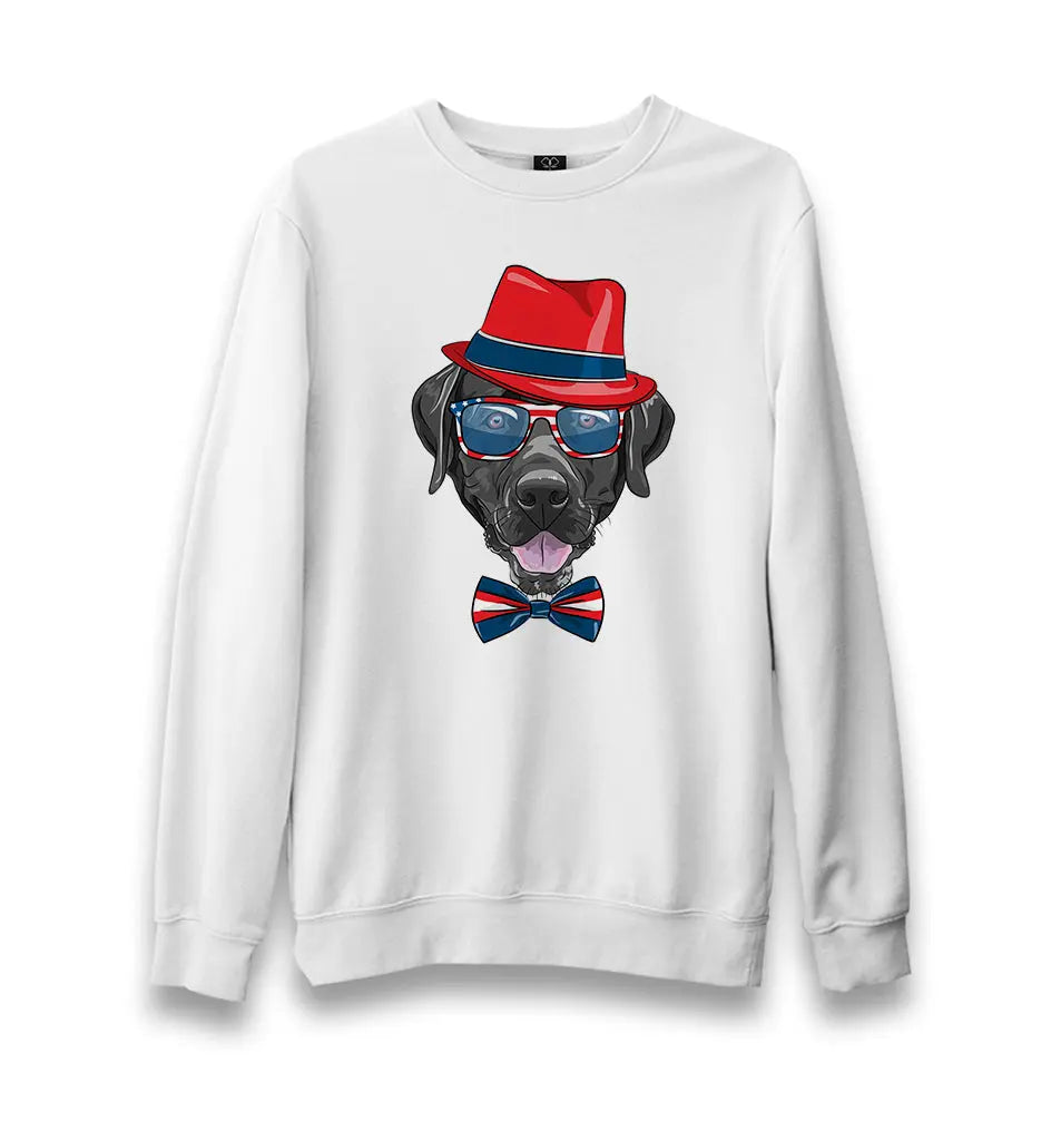 Mr. Dog - The Dog Unisex White Sweatshirt - Premium  from W.E.N.S. WIND - Just 10990! Shop now at W.E.N.S. WIND