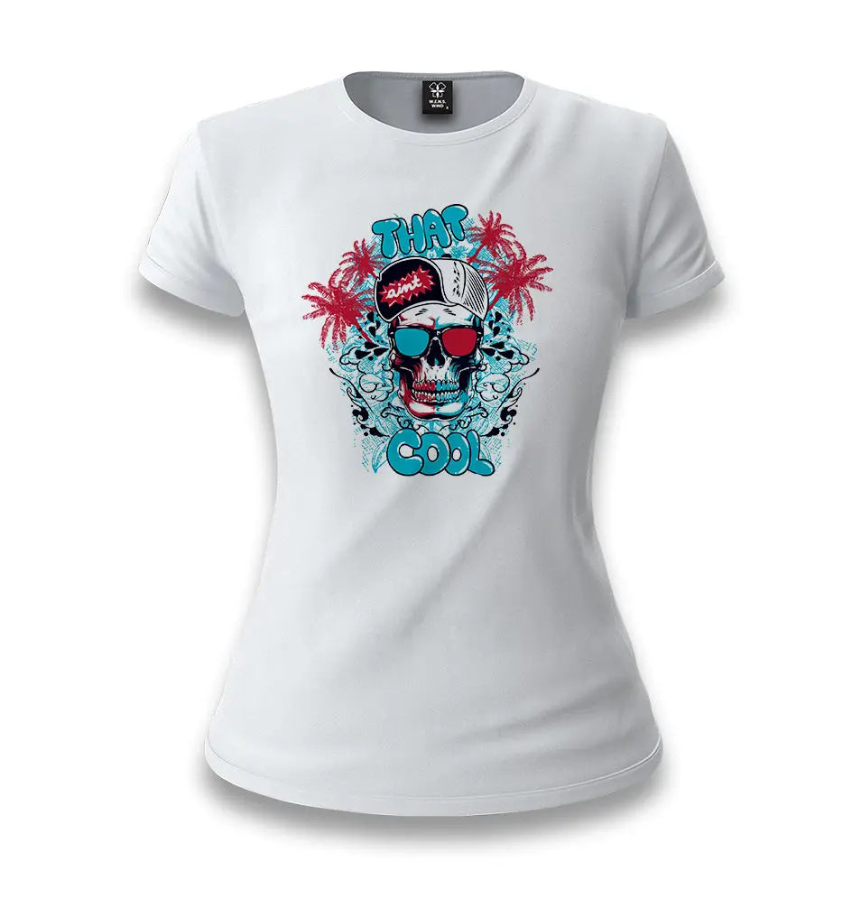 That Cool - Skull White Women T-shirt - Premium  from W.E.N.S. WIND - Just 6490! Shop now at W.E.N.S. WIND