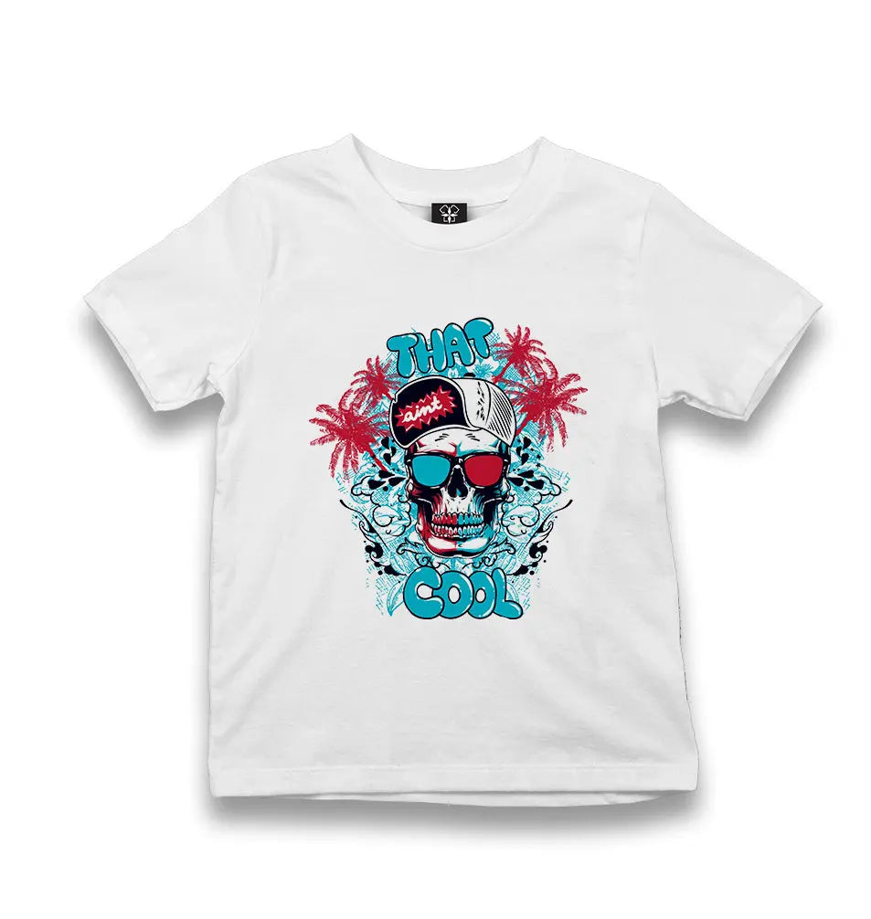 That Cool - Skull Kid's White Tshirt - Premium  from W.E.N.S. WIND - Just 5990! Shop now at W.E.N.S. WIND