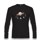 Swing Astronaut Unisex Black Longsleeve - Premium  from W.E.N.S. WIND - Just 7990! Shop now at W.E.N.S. WIND