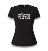 Worlds Best Science Teacher Women's Black T-shirt - Premium  from W.E.N.S. WIND - Just 6490! Shop now at W.E.N.S. WIND