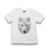 In White - Wolf Kid's White Tshirt - Premium  from W.E.N.S. WIND - Just 5990! Shop now at W.E.N.S. WIND