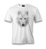 In White - Wolf Men's White Tshirt - Premium  from W.E.N.S. WIND - Just 6490! Shop now at W.E.N.S. WIND