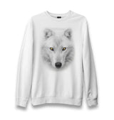 In White - Wolf Unisex White Sweatshirt - Premium  from W.E.N.S. WIND - Just 10990! Shop now at W.E.N.S. WIND