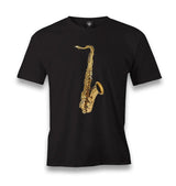 Saxophone Men's Black Tshirt - Premium  from W.E.N.S. WIND - Just 6490! Shop now at W.E.N.S. WIND