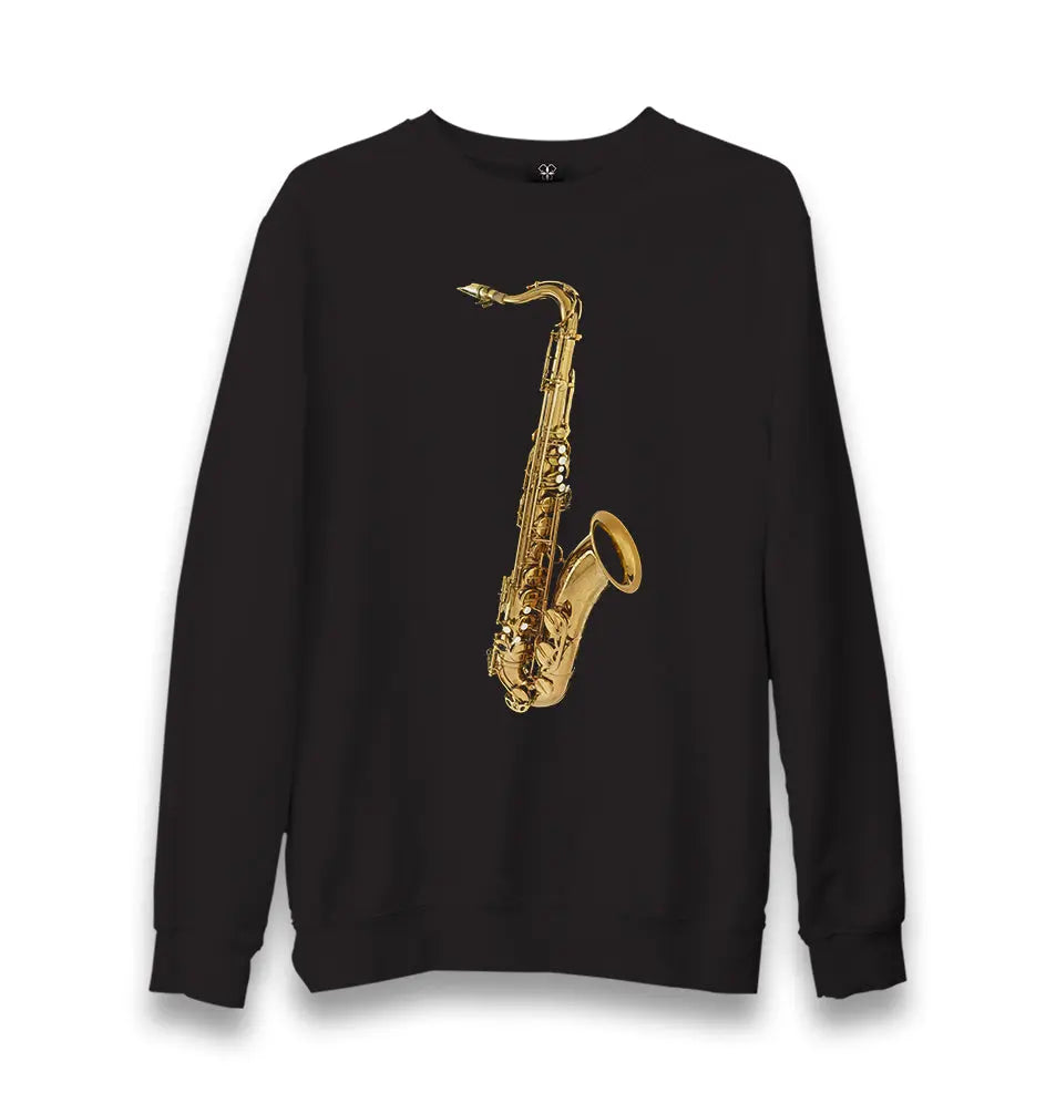 Saxophone Unisex Black Sweatshirt - Premium  from W.E.N.S. WIND - Just 10990! Shop now at W.E.N.S. WIND