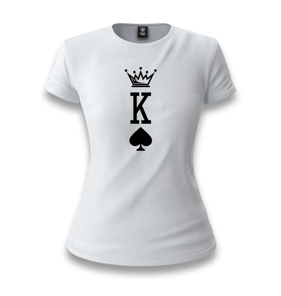 K - The King White Women T-shirt - Premium  from W.E.N.S. WIND - Just 6490! Shop now at W.E.N.S. WIND