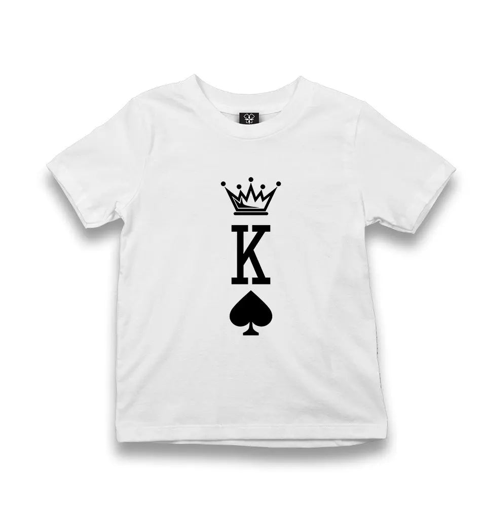 K - The King Kid's White Tshirt - Premium  from W.E.N.S. WIND - Just 5990! Shop now at W.E.N.S. WIND