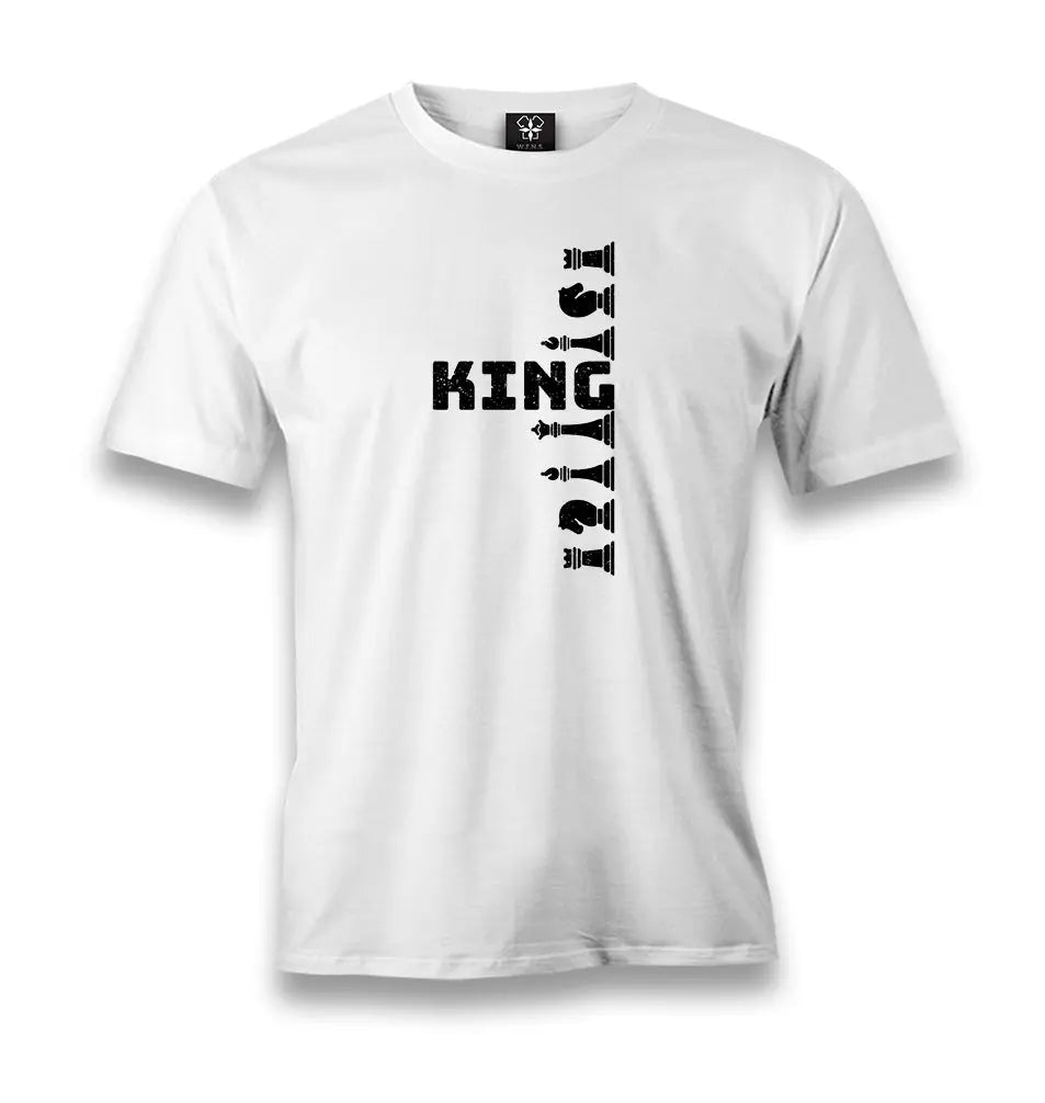 Chess - King Men's White Tshirt - Premium  from W.E.N.S. WIND - Just 6490! Shop now at W.E.N.S. WIND