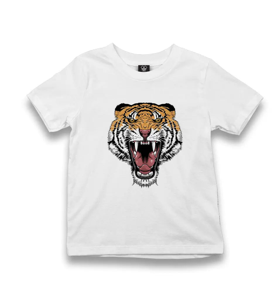 Wild Tiger Kid's White Tshirt - Premium  from W.E.N.S. WIND - Just 5990! Shop now at W.E.N.S. WIND