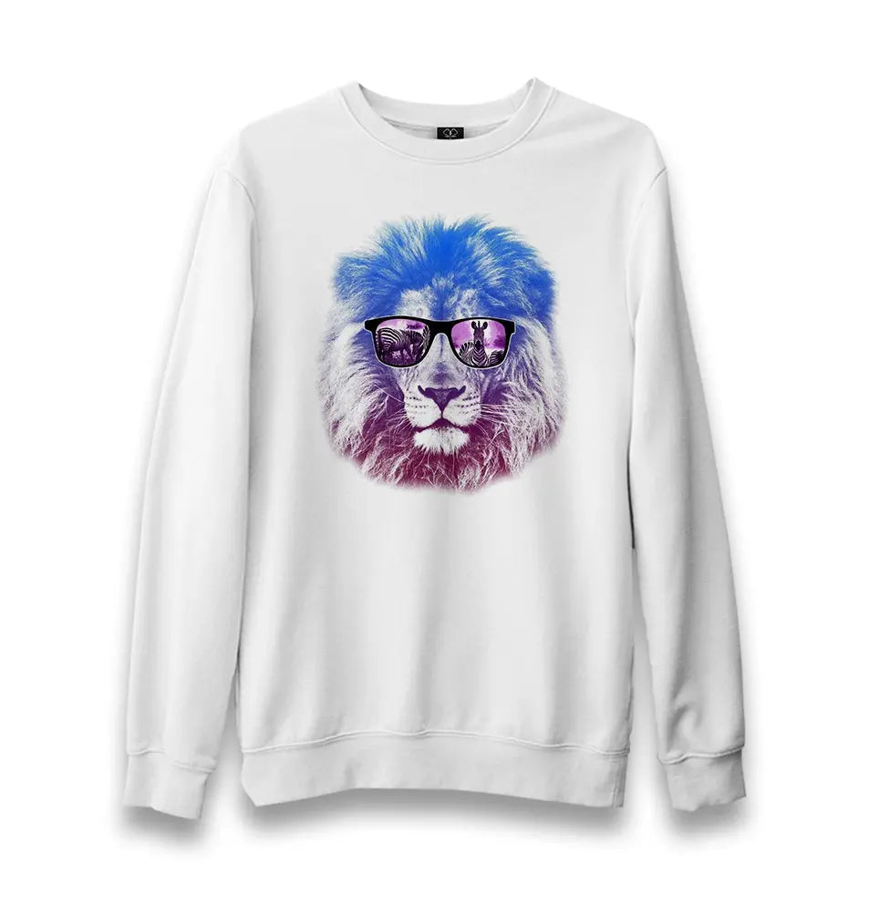 Summer - Lion Unisex White Sweatshirt - Premium  from W.E.N.S. WIND - Just 10990! Shop now at W.E.N.S. WIND