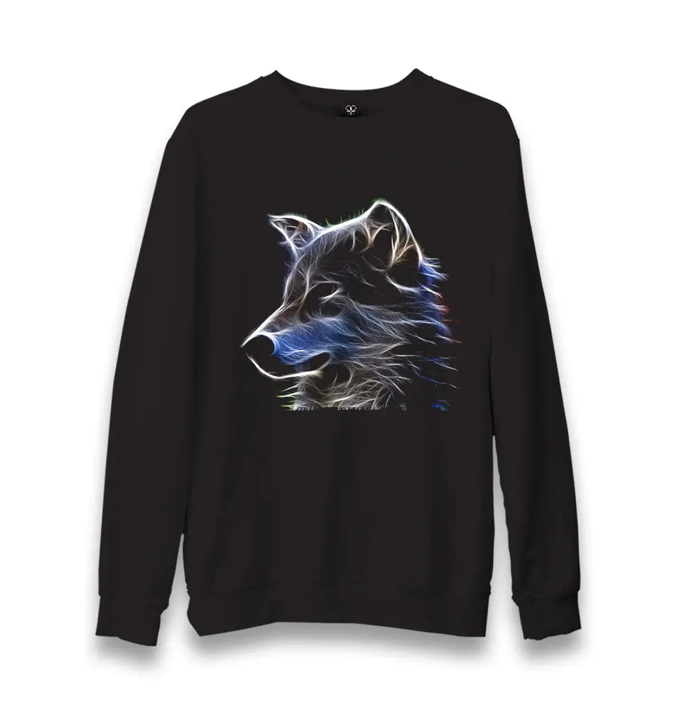 Wolf - Light Unisex Black Sweatshirt - Premium  from W.E.N.S. WIND - Just 10990! Shop now at W.E.N.S. WIND