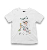 Bird Cat Little Girl Kid's White Tshirt - Premium  from W.E.N.S. WIND - Just 5990! Shop now at W.E.N.S. WIND