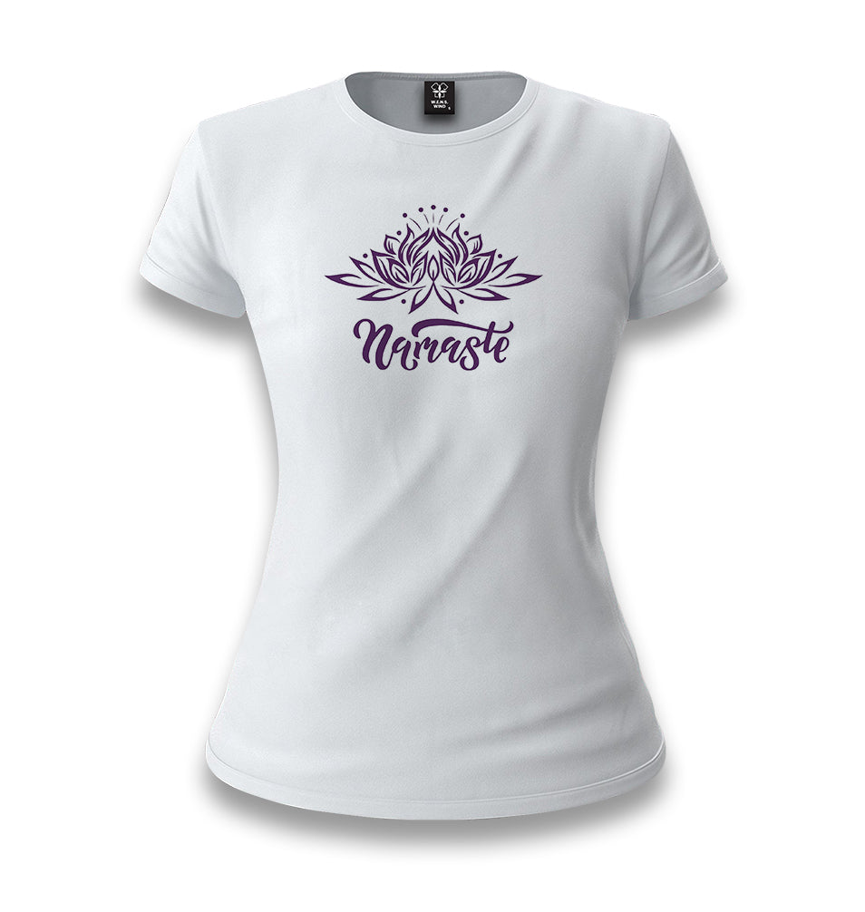 Yoga - Lotus Namaste White Women T-shirt - Premium  from W.E.N.S. WIND - Just 6490! Shop now at W.E.N.S. WIND