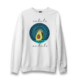 Yoga - Avocado Inhale Unisex White Sweatshirt - Premium  from W.E.N.S. WIND - Just 10990! Shop now at W.E.N.S. WIND