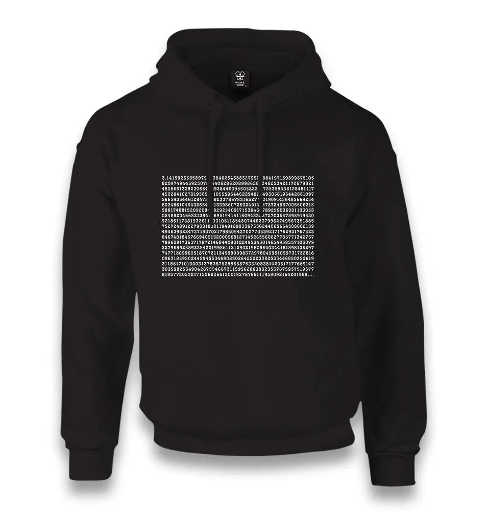 Mathematics - Pi Number Unisex Black Hoodie - Premium  from W.E.N.S. WIND - Just 11990! Shop now at W.E.N.S. WIND