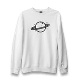 Saturn II Logo Unisex White Sweatshirt - Premium  from W.E.N.S. WIND - Just 10990! Shop now at W.E.N.S. WIND