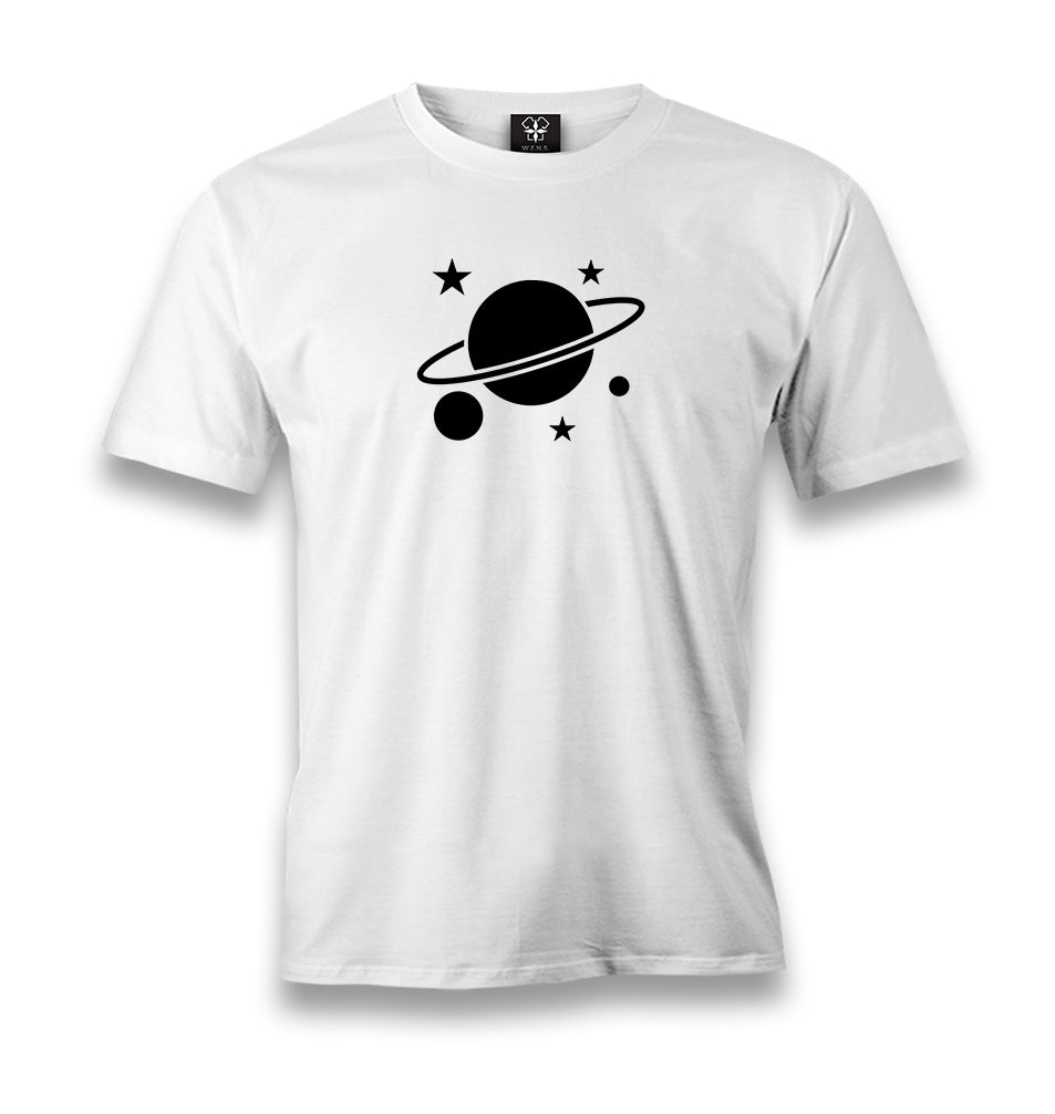 Saturn IV Logo Men's White Tshirt - Premium  from W.E.N.S. WIND - Just 6490! Shop now at W.E.N.S. WIND