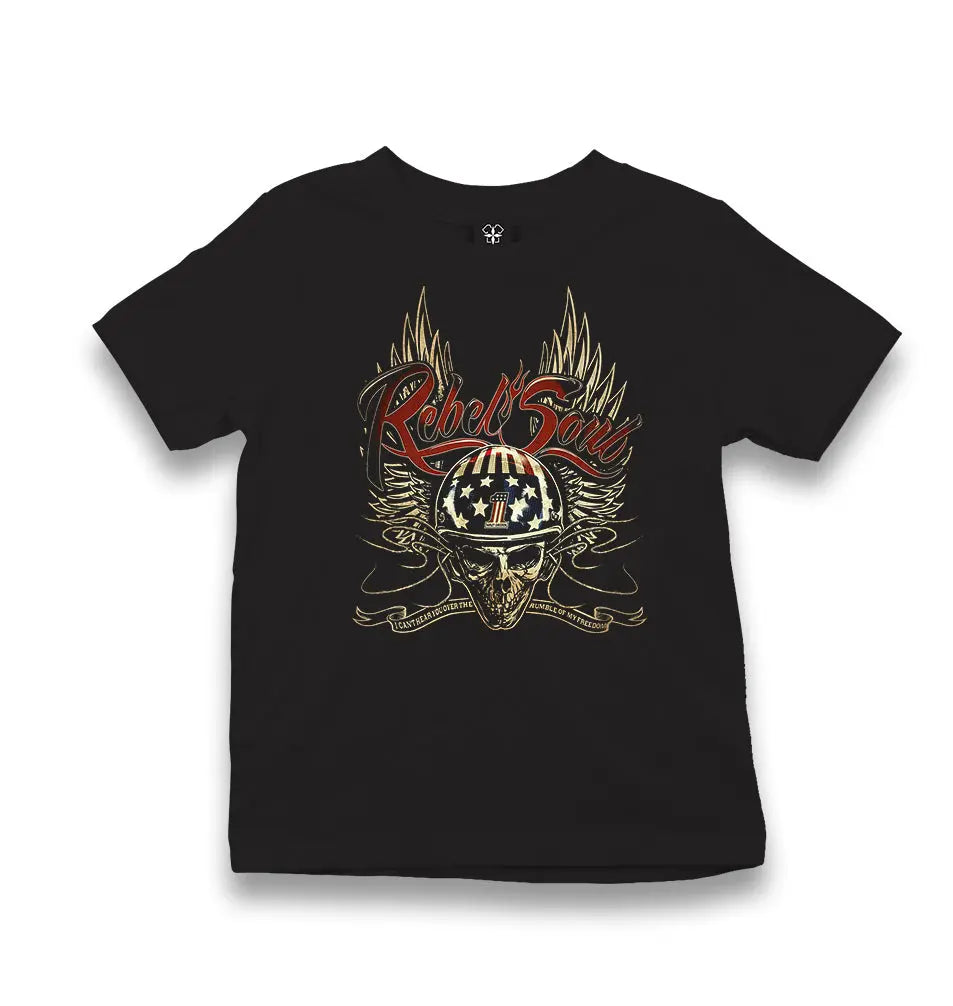 Motorcycle - Rebel Kid's Black T-shirt - Premium  from W.E.N.S. WIND - Just 5990! Shop now at W.E.N.S. WIND