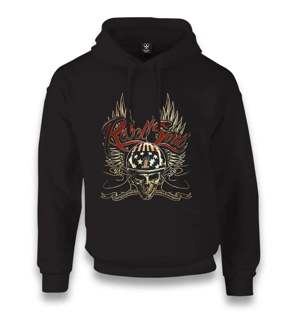 Motorcycle - Rebel Unisex Black Hoodie - Premium  from W.E.N.S. WIND - Just 11990! Shop now at W.E.N.S. WIND