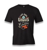 I Was Born Genius Men's Black Tshirt - Premium  from W.E.N.S. WIND - Just 6490! Shop now at W.E.N.S. WIND