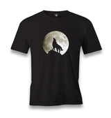 Wolf And Moon Men's Black Tshirt - Premium  from W.E.N.S. WIND - Just 6490! Shop now at W.E.N.S. WIND