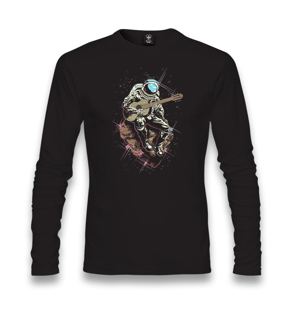 Notes In Space - Guitar Unisex Black Longsleeve - Premium  from W.E.N.S. WIND - Just 7990! Shop now at W.E.N.S. WIND