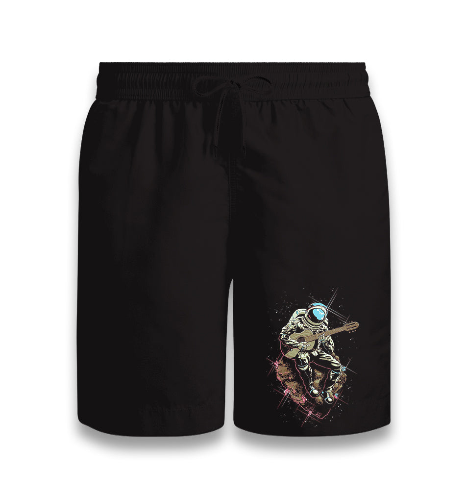 Notes In Space - Guitar Black Shorts - Premium  from W.E.N.S. WIND - Just 7990! Shop now at W.E.N.S. WIND