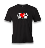 Peace Love Animals Men's Black Tshirt - Premium  from W.E.N.S. WIND - Just 6490! Shop now at W.E.N.S. WIND