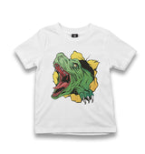 A Dinosaur Tearing Up the Tshirt Kid's White Tshirt - Premium  from W.E.N.S. WIND - Just 5990! Shop now at W.E.N.S. WIND