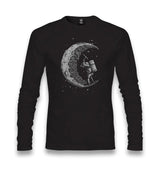 Space - Moon Miner Unisex Black Longsleeve - Premium  from W.E.N.S. WIND - Just 7990! Shop now at W.E.N.S. WIND