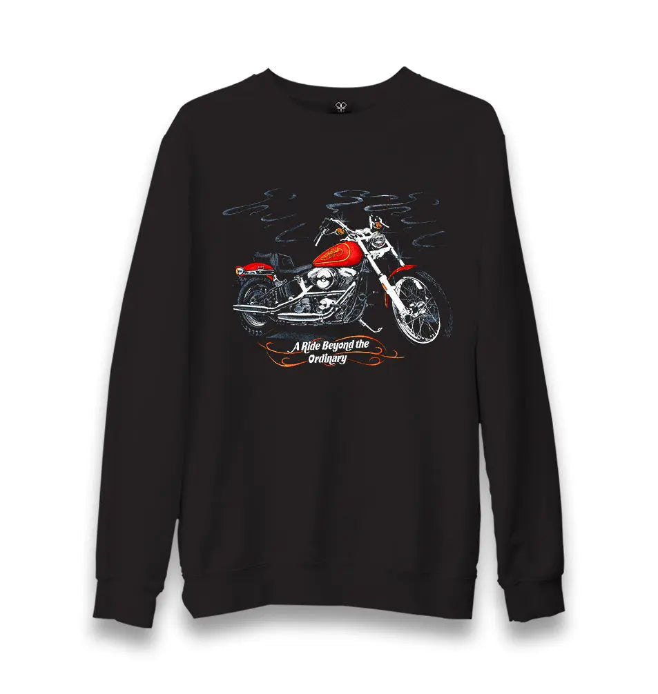 Motorcycle - Ride Extraordinary Unisex Black Sweatshirt - Premium  from W.E.N.S. WIND - Just 10990! Shop now at W.E.N.S. WIND