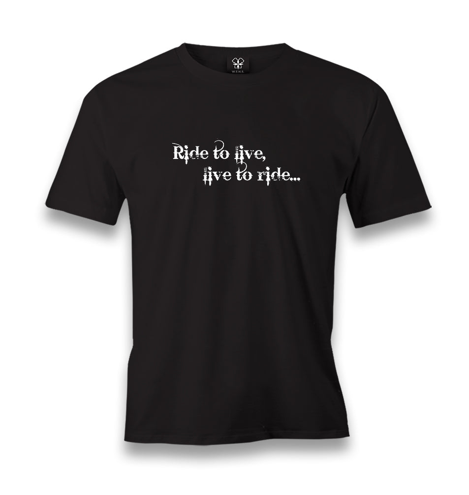 Motorcycle - Live To Ride Men's Black Tshirt - Premium  from W.E.N.S. WIND - Just 6490! Shop now at W.E.N.S. WIND