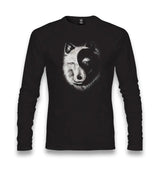 Wolf - Yin Yang Unisex Black Longsleeve - Premium  from W.E.N.S. WIND - Just 7990! Shop now at W.E.N.S. WIND