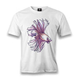 Pink Beta Fish Men's White Tshirt - Premium  from W.E.N.S. WIND - Just 6490! Shop now at W.E.N.S. WIND