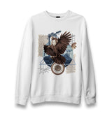 An Eagle Collage Unisex White Sweatshirt - Premium  from W.E.N.S. WIND - Just 10990! Shop now at W.E.N.S. WIND