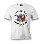 Rubic Cube with Calculations Men's White Tshirt - Premium  from W.E.N.S. WIND - Just 6490! Shop now at W.E.N.S. WIND