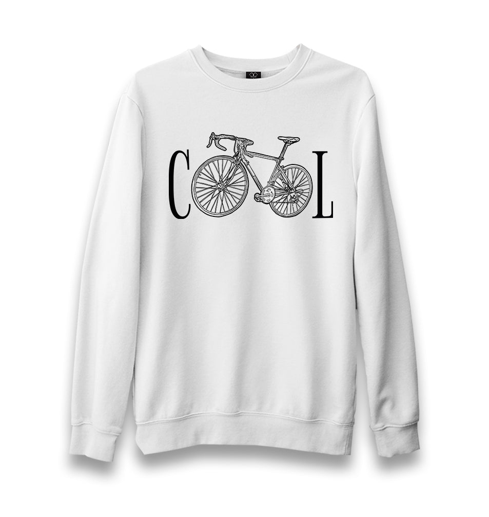 Cool Bicycle Unisex White Sweatshirt - Premium  from W.E.N.S. WIND - Just 10990! Shop now at W.E.N.S. WIND