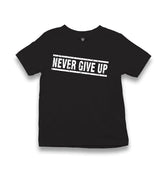 Never Give Up Kid's Black T-shirt - Premium  from W.E.N.S. WIND - Just 5990! Shop now at W.E.N.S. WIND