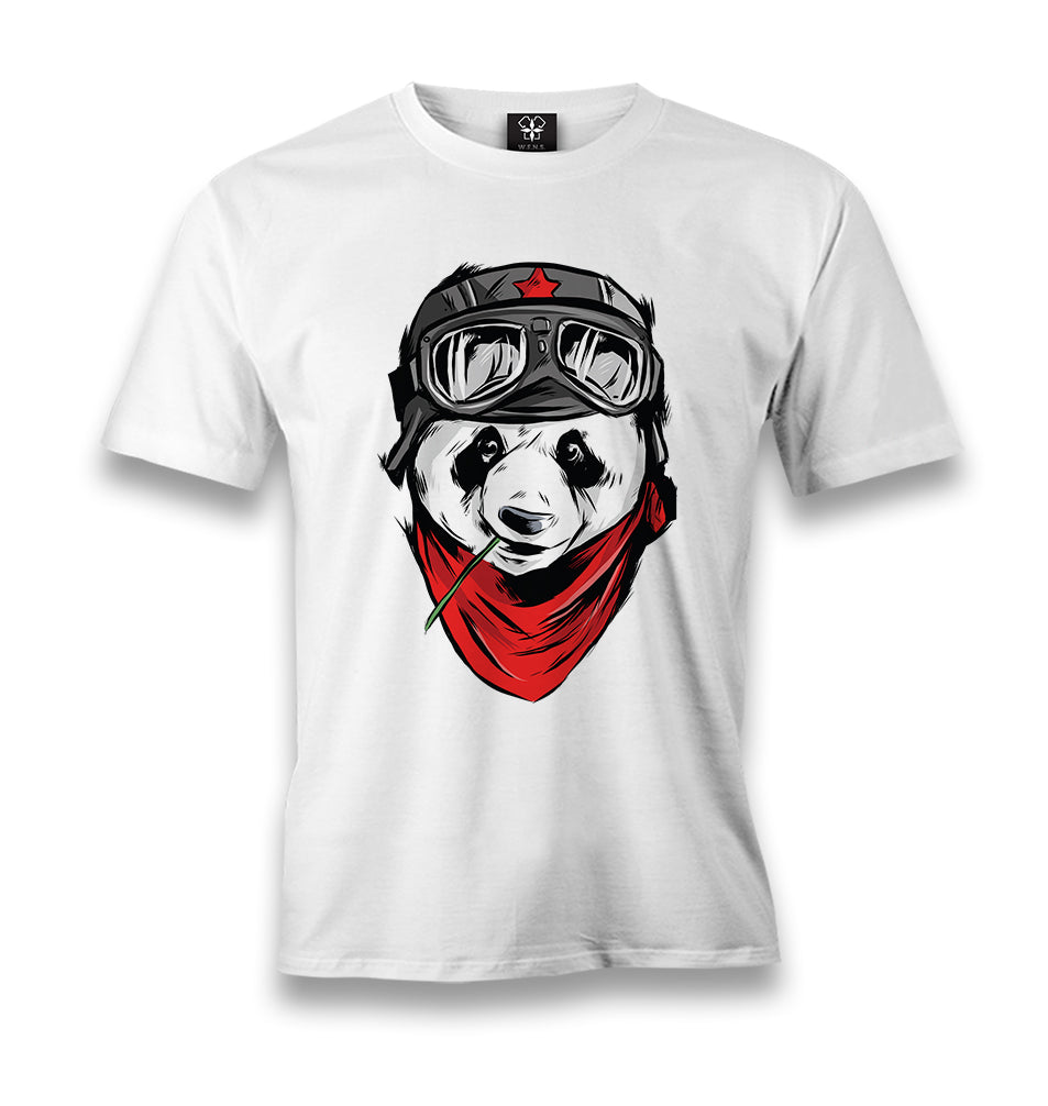 Pilot Panda Men's White Tshirt - Premium  from W.E.N.S. WIND - Just 6490! Shop now at W.E.N.S. WIND