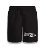 Never Give Up Black Shorts - Premium  from W.E.N.S. WIND - Just 7990! Shop now at W.E.N.S. WIND